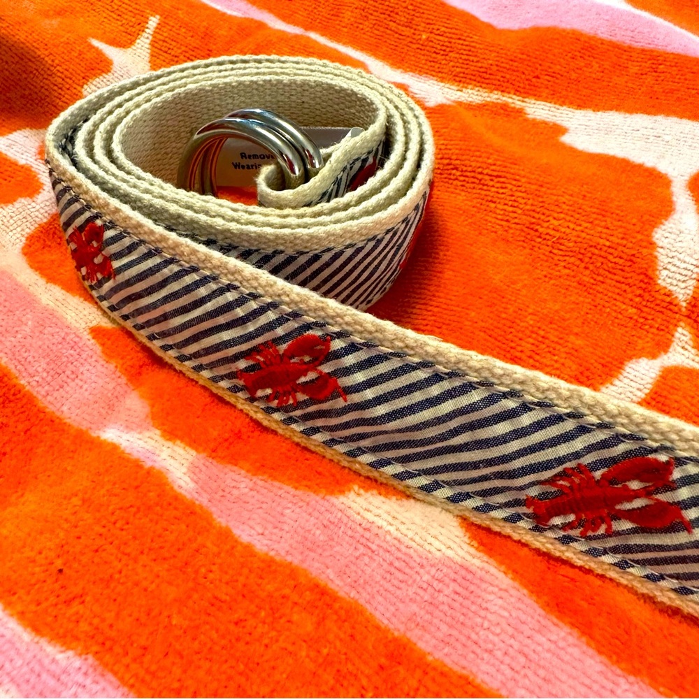 J. crew embroidered lobster belt
